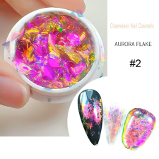 Roniki aurora flakes - pink körömdíszítő