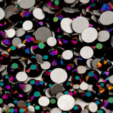 Roniki csiszolt strasszkő mix - SS4-SS20 - blue love körömdíszítő