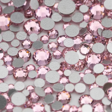 Roniki csiszolt strasszkő mix - SS4-SS20 - light rose körömdíszítő