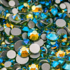 Roniki csiszolt strasszkő mix - SS4-SS20 - lt.peridot AB körömdíszítő