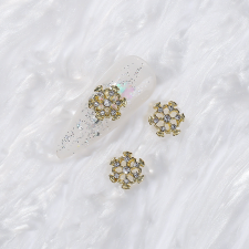 Roniki fém körömékszer - hópihe charm - 10db körömdíszítő