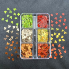 Roniki körömdísztő szett - falevél 6 színben körömdíszítő