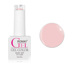 Roniki Macaron széria - 01 púderrózsaszín gél lakk lakk zselé