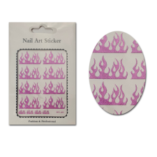 Roniki matrica - öntapadó - lila láng körömdíszítő