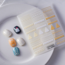 Roniki matrica - öntapadó - pulcsi mintás körömdíszítő