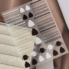 Roniki matrica - öntapadó - pulcsi mintás körömdíszítő