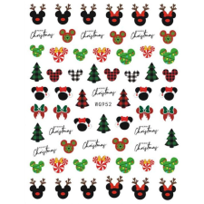 Roniki mesefigurás matrica - öntapadó - Mickey karácsonykor körömdíszítő