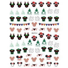 Roniki mesefigurás matrica - öntapadó - Mickey karácsonykor körömdíszítő