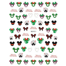 Roniki mesefigurás matrica - öntapadó - Mickey karácsonykor körömdíszítő