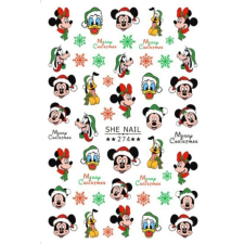Roniki mesefigurás matrica - öntapadó - Mickey karácsonykor körömdíszítő