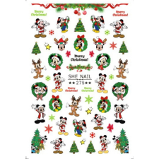 Roniki mesefigurás matrica - öntapadó - Mickey karácsonykor körömdíszítő