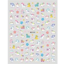 Roniki mesefigurás matrica - öntapadó - Unicornis körömdíszítő