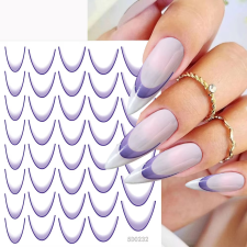 Roniki ombre francia mosolyvonal matrica - öntapadó 39db körömdíszítő