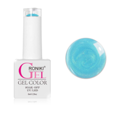 Roniki Pearl threaded széria - 09 világoskék gyöngyház gél lakk lakk zselé