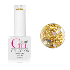 Roniki SF széria - 04 glitteres arany gél lakk lakk zselé