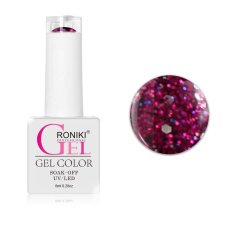 Roniki SF széria - 06 glitteres pink gél lakk lakk zselé