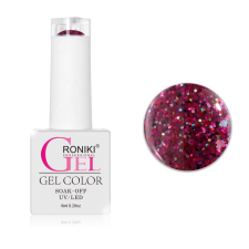 Roniki SF széria - 08 glitteres magenta gél lakk lakk zselé