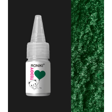 Roniki Teddy - plüsspor - sötétzöld körömdíszítő