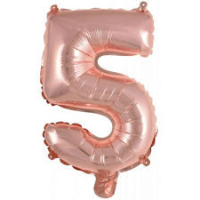  Rose Gold 5-ös szám fólia lufi 46 cm party kellék