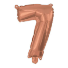  Rose Gold 7-es szám fólia lufi 95 cm party kellék