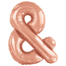 Rose Gold & betű fólia lufi 108 cm party kellék