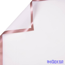 Rose gold keretes fólia ív 58x58cm - Fehér dekorációs kellék