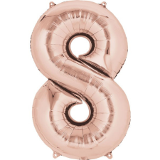 Rose Gold óriás szám fólia lufi 8-as, 86*53 cm party kellék