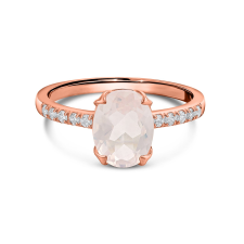  Rose Gold Splendid rózsakvarc ezüst gyűrű 8 gyűrű