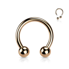  Rosegold Színű Titánium Menetes Patkó Piercing egyéb ékszer