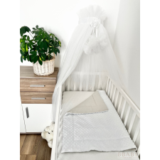 Ross – Puha babatakaró 70×90 cm | Szürke pamutvászon, fehér minky, antiallergén töltettel babaágynemű, babapléd