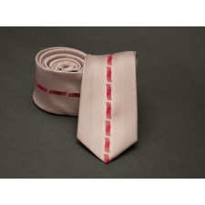 Rossini Prémium slim nyakkendő -  Púder-piros mintás nyakkendő