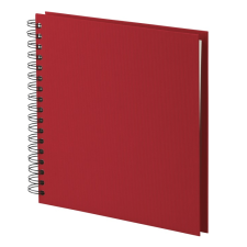 Rössler Papier GmbH and Co. KG Rössler Soho fotóalbum (23x23 cm, 30 lap, spirálos, fehér lapok) piros fényképalbum