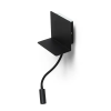  ROSTAM fali USB-vel fekete 230V LED 2x3W 3000K