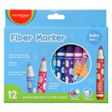  Rostirón, filctoll készlet, 5 mm, 12 db/bliszter, Keyroad Jumbo, vegyes színek filctoll, marker