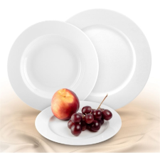 ROTBERG Desszertes tányér,ROTBERG, fehér, 19 cm, 6db-os szett, "Basic" tányér és evőeszköz