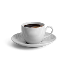 ROTBERG Elegante Mokkáscsésze csészealjjal 10cl - Fehér (6 db) (1210ELG002) bögrék, csészék