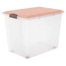 Rotho COMPACT MŰANYAG TÁROLÓ DOBOZ, 70L - RÓZSASZÍN bútor