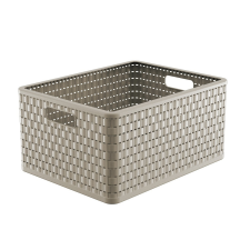  Rotho Country műanyag tároló doboz, 28L, cappuccino bútor