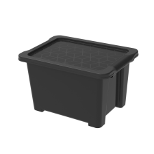 Rotho EVO EASY MŰANYAG TÁROLÓ DOBOZ, 15 L - FEKETE bútor