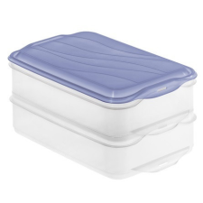Rotho Rotho  Rondo 2 x 1,35 literes műanyag ételhordozó - átlátszó/kék konyhai eszköz