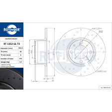 Rotinger féktárcsa ROTINGER RT 1352-GL T3 féktárcsa