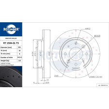 Rotinger féktárcsa ROTINGER RT 1504-GL T3 féktárcsa