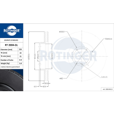 Rotinger féktárcsa ROTINGER RT 2004-GL féktárcsa