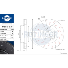 Rotinger féktárcsa ROTINGER RT 20361-GL T9 féktárcsa