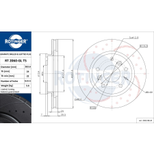 Rotinger féktárcsa ROTINGER RT 2060-GL T5 féktárcsa