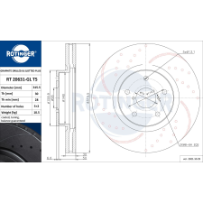 Rotinger féktárcsa ROTINGER RT 20631-GL T5 féktárcsa