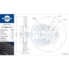 Rotinger féktárcsa ROTINGER RT 20781-GL T3 féktárcsa