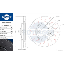 Rotinger féktárcsa ROTINGER RT 20855-GL T9 féktárcsa