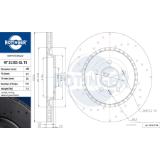 Rotinger féktárcsa ROTINGER RT 21355-GL T3 féktárcsa