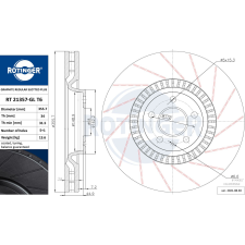 Rotinger féktárcsa ROTINGER RT 21357-GL T6 féktárcsa